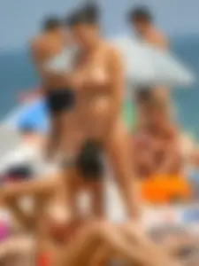 Nude beach and topless girls