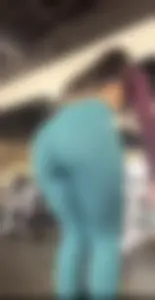 Light Blue Yoga Pants At The Gym (not OC)