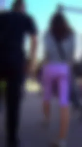 Hot Ass with VPL and Thin Long Legs in Short Pink Rights on the Street Creepshots Gallery