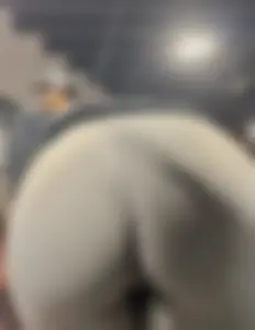 Tight Grey Gym Shorts (Crazy Vpl and Bends Over)