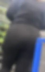 Chic magically reveals VPL with a sweet deep bendover‼️