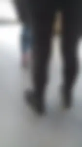 Girl wearing a black skirt over her leggings