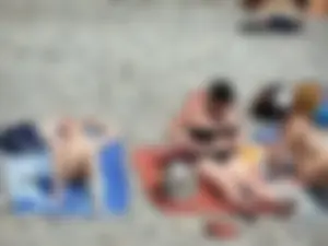 Nude beach and topless girls