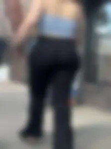 Thick Portuguese Baddie with a BBL in spandex flares