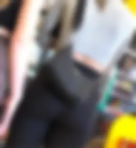 Tight, fit asses at LEGO Store