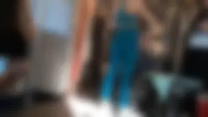 Gym Girl Bending Over in Blue Leggings (OC and GIFS)
