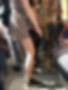 Girl With Sexy Skinny Legs in a Dress Public Bus Creepshots