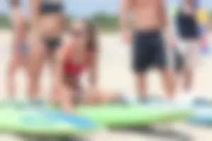 Lifeguard tournament girls on the beach