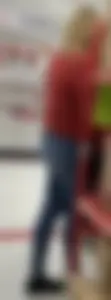 Epic Pawg ass on a blonde target worker