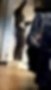 Candid Girl in Tight Black Jeans Low Angle Home Creepshot