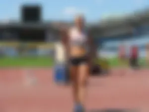 Candid track girls and runners