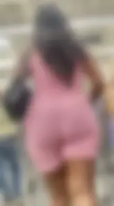 Huge Booty Ebony Milf in all Pink (vpl)