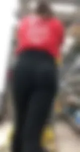 Teen at Work in her Leggings