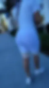 Latina with huge ass in white spandex shorts