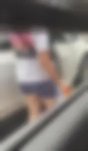 Brunette In Tiny Blue Shorts With A Big Ass! Pt. 2