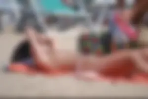 Girls on a nude beach in Bibione, Italy