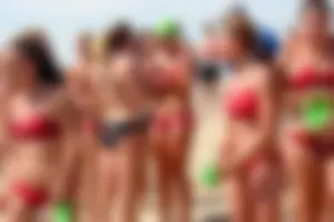 Lifeguard tournament girls on the beach