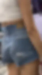 Jean shorts legs and booty 0710