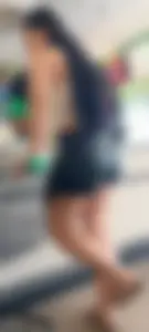 Latina Black Leather Shorts & Sandals (OC)