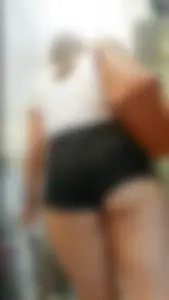 Chunky teen in legging shorts part II