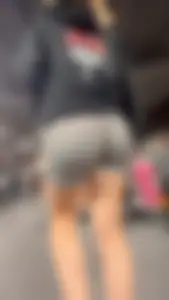 Tight Grey Gym Shorts (Crazy Vpl and Bends Over)
