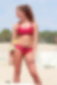 Lifeguard tournament girls on the beach