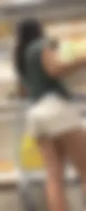 Asian in short shorts at Ikea