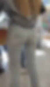 Nice teen ass in tight jeans - with closeups & mirror shots