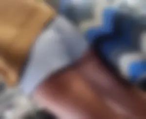 Cute girl showing cheeks off at the thrift shop