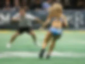 Sexy female football players with hot bodies