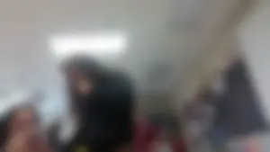 College candid booty in grey leggings closeups