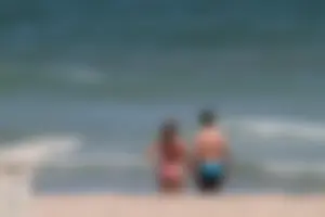 Big collection of various sexy girls on a beach in bikinis