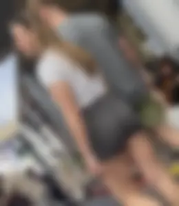 Tall blonde hottie showing off her vpl (OC)