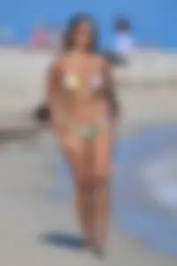Brooks Nader looking sexy in a little bikini on a beach in Miami
