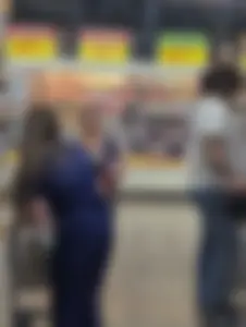 Nurse in blue scrubs