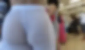 Latina cheeks in see through flares VTL / (Not OC)