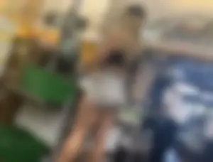 Blonde with fantastic ass and thighs in grey shorts (OC)