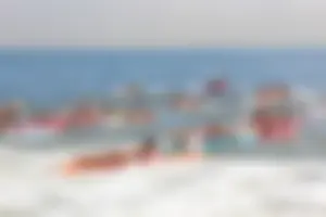 Lifeguard tournament girls on the beach