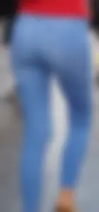 She wore tight skinny jeans but had a decent arse