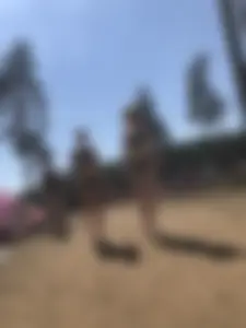 Wet Candid Girls in Swimsuits Walking Out of the Water at the Lake Beach Gallery