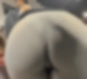 Tight Grey Gym Shorts (Crazy Vpl and Bends Over)