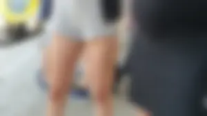 Hot candid girl wearing shorts at the public train station creepshots