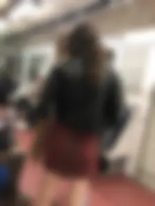 Hot slim legs in subway