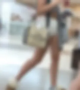 Super Hot Juicy Ass in White Spandex Shorts (Closeups + Face pic)