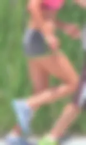 Couple of cute girls out running in little shorts