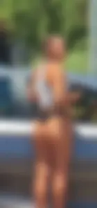 (OC) Big Booty Tanned Bikini Barista in Thong