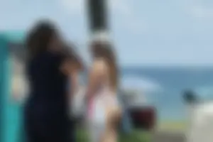 Bikini babes at Deerfield Beach in Florida