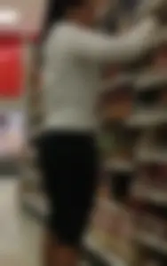 Brunette with amazing ass in leggings shopping at Target