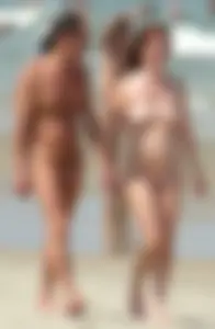 Nude beach and topless girls