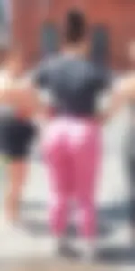 Thick fat German ass in pink leggings (OC, pics)